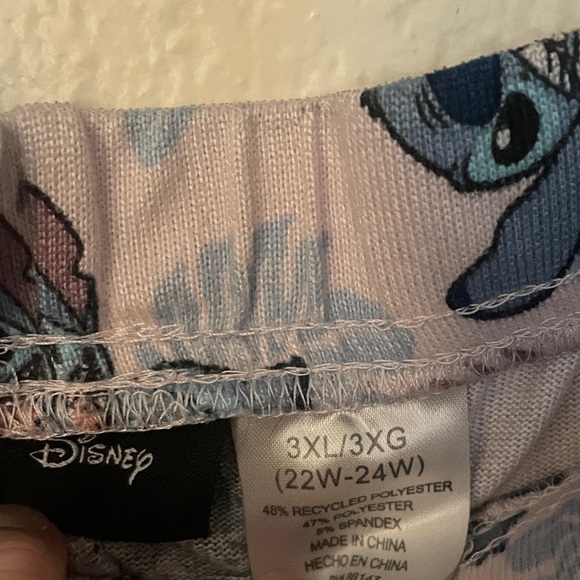 Disney Blue and Pink Stitch Pajama Shorts - Picture 2 of 2